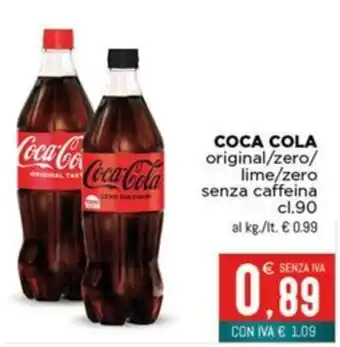 Coca-Cola original/zero/lime/zero senza caffeina
