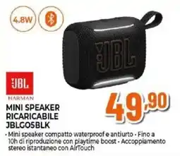 Expert JBL Mini Speaker Ricaricabile offerta