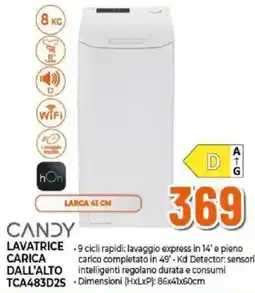 Expert Candy lavatrice carica dall'alto offerta