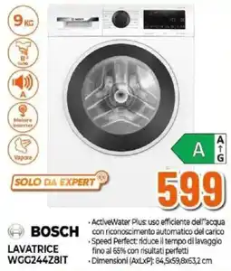 Expert Bosch lavatrice WGG244Z8IT offerta