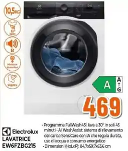 Expert Electrolux Lavatrice EW6FZBG215 offerta