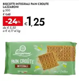 Bennet Biscotti integrali pain croute Lazzaroni offerta