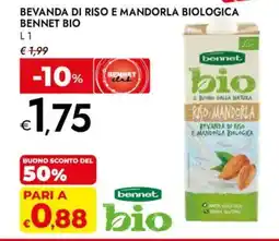 Bennet Beveranda di riso e mandorla biologica Bennet Bio offerta
