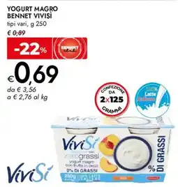 Bennet Yogurt magro Bennet Vivisi offerta