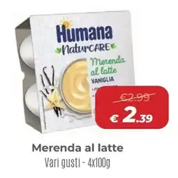 Ideal Bimbo Humana Naturcare Merenda al latte Vaniglia offerta