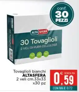 Altasfera Tovaglioli bianchi Altasfera offerta