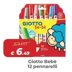 Ideal Bimbo Giotto Bebè 12 pennarelli offerta
