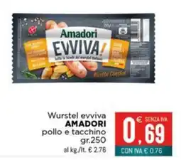 Altasfera Wurstel evviva AMADORI pollo e tacchino offerta
