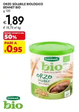Bennet Orzo solubile biologico Bennet bio offerta