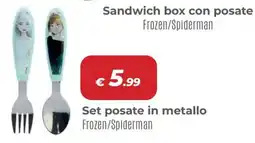 Ideal Bimbo Set posate in metallo Frozen/Spiderman offerta