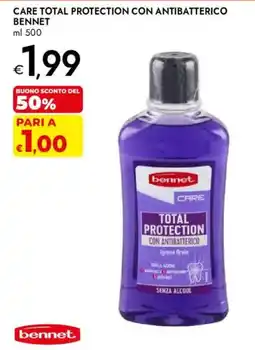 Bennet Care total protection con antibatterico bennet offerta