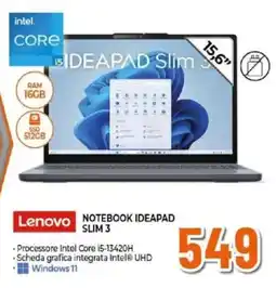Expert Lenovo NOTEBOOK IDEAPAD SLIM 3 offerta
