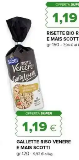 Oasi Gallette Riso Venere e Mais Scotti offerta