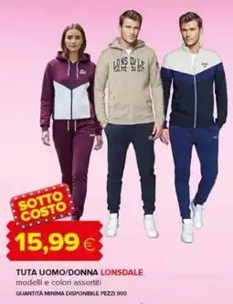 Oasi Tuta uomo/donna Lonsdale offerta