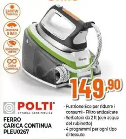 Expert Ferro carica continua Polti offerta