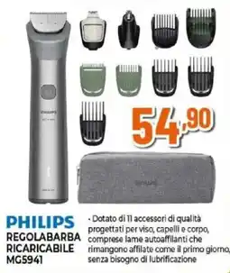 Expert Philips regolabarba ricaricabile MG5941 offerta