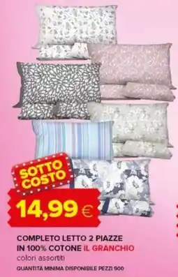 Oasi Completo letto 2 piazze il granchio offerta