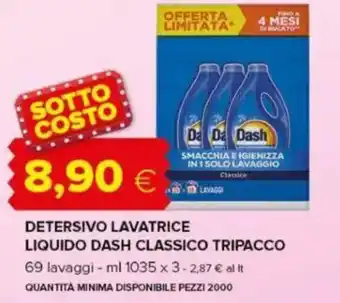 Detersivo lavatrice liquido Dash classico