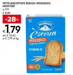 Bennet Fette biscottate èsenza iposodico Monviso offerta