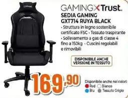 Expert GamingXTrust Sedia Gaming GXT714 Ruya Black offerta