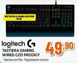 Expert Logitech tastiera gaming wired G213 prodigy offerta