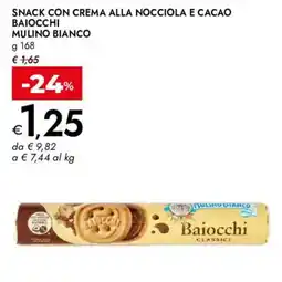 Bennet Snack con crema alla nocciola e cacao Baiocchi offerta