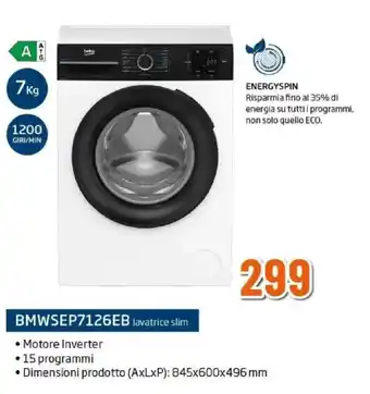 Beko lavatrice slim