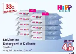 B di Bimbi Salviettine Detergenti & Delicate HiPP offerta