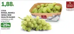 Basko L'uva rossa, bianca senza semi qualità Basko offerta