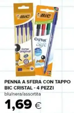 Oasi Penna a sfera con tappo Bic Cristal offerta
