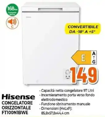 Hisense congelatore orizzontale
