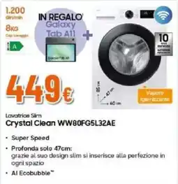 Expert Lavatrice Slim Crystal Clean offerta