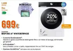 Expert Lavatrice BESPOKE AI offerta