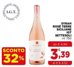 Gran mercato Syrah Rosé Terre Siciliane IGT Settesoli offerta