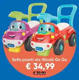 B di Bimbi Sofia pronti via/Nicolò Go Go offerta