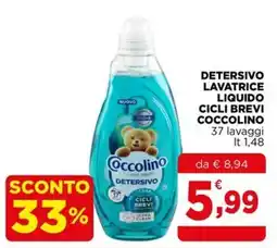 Gran mercato Detersivo lavatrice liquido cicli brevi coccolino offerta