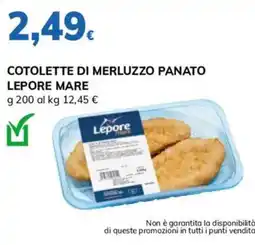 Basko Cotolette di merluzzo panato Lepore Mare offerta
