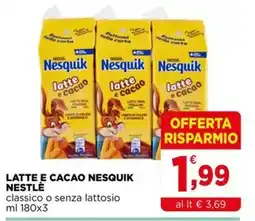 Gran mercato Latte e cacao Nesquik Nestlé offerta
