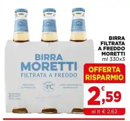 Gran mercato Birra Moretti filtrata a freddo offerta