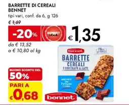 Bennet Barrette di cereali Bennet offerta