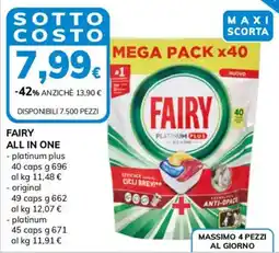 Basko Fairy all in one platinum plus offerta