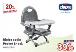 B di Bimbi Chicco Rialzo sedia Pocket Snack offerta