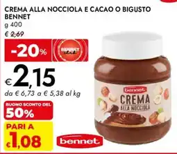Bennet Crema alla nocciola Bennet offerta