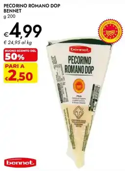 Bennet Pecorino Romano DOP Bennet offerta