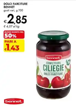 Bennet Confettura ciliegie dolci farciture bennet offerta