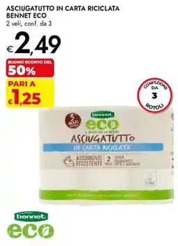Bennet Asciugatutto in carta riciclata Bennet eco offerta