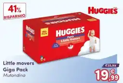 B di Bimbi Huggies Little Movers Mutandina offerta