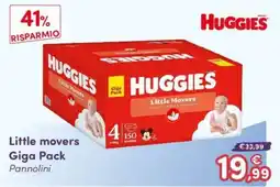 B di Bimbi Huggies Little Movers offerta