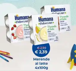 B di Bimbi Humana Naturcare Merende al latte offerta