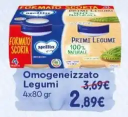 B di Bimbi Omogeneizzato Legumi Mellin offerta
